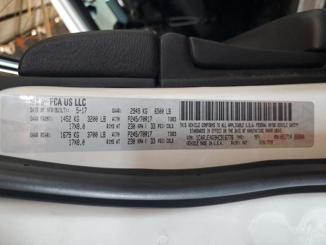 1C4RJEAG9HC916778 - 2017 JEEP GRAND CHER LAREDO WHITE photo 12