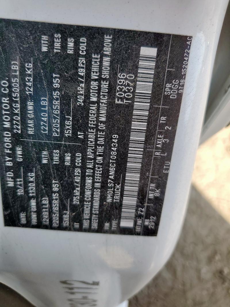 NM0LS7AN6CT084349 - 2012 FORD TRANSIT CO XL WHITE photo 13