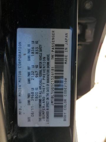 JM1BL1UG1C1526181 - 2012 MAZDA 3 I BLACK photo 12