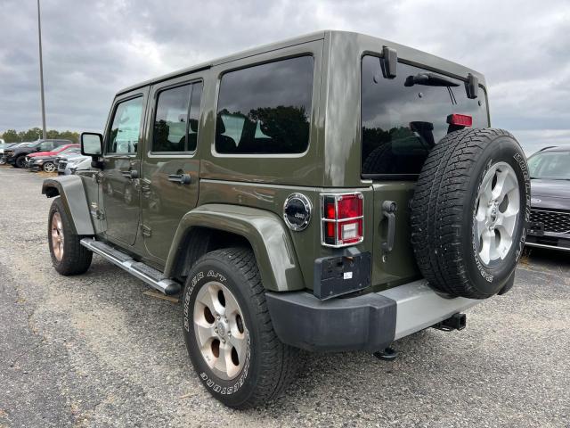 1C4BJWEG2FL770349 - 2015 JEEP WRANGLER U SAHARA მწვანე ფოტო 3