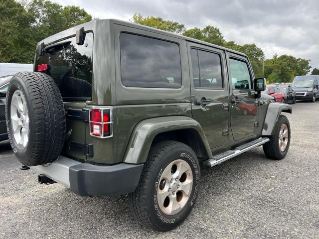 1C4BJWEG2FL770349 - 2015 JEEP WRANGLER U SAHARA მწვანე ფოტო 4