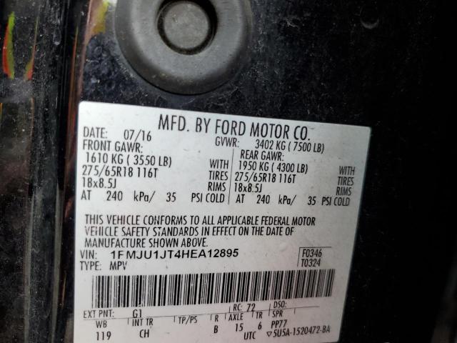 1FMJU1JT4HEA12895 - 2017 FORD EXPEDITION XLT BLACK photo 14