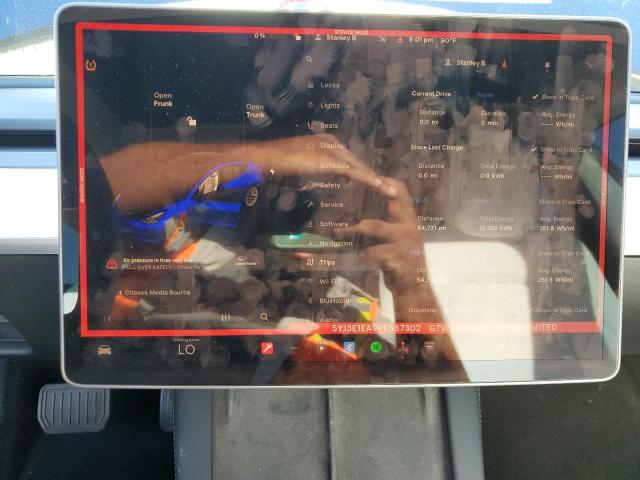 5YJ3E1EA9PF587302 - 2023 TESLA MODEL 3 Niebieski zdjęcie 9