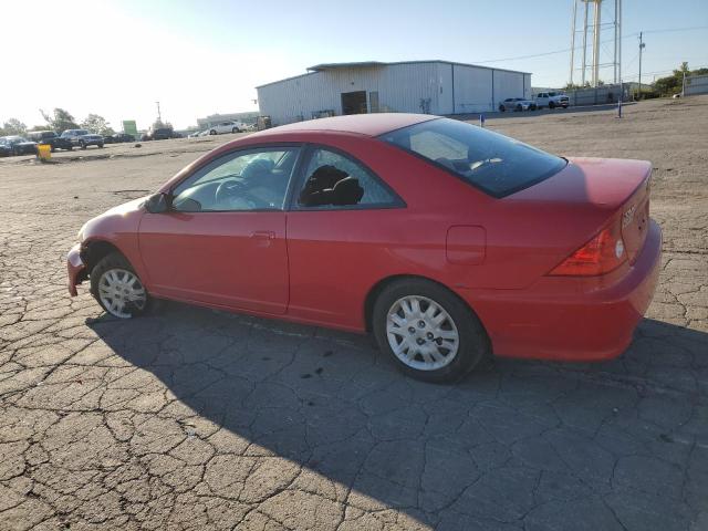 1HGEM22514L077125 - 2004 HONDA CIVIC LX RED photo 2
