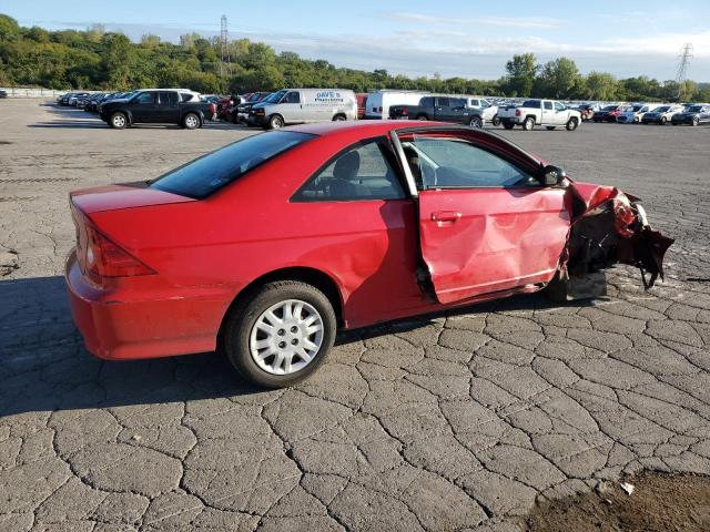 1HGEM22514L077125 - 2004 HONDA CIVIC LX RED photo 3
