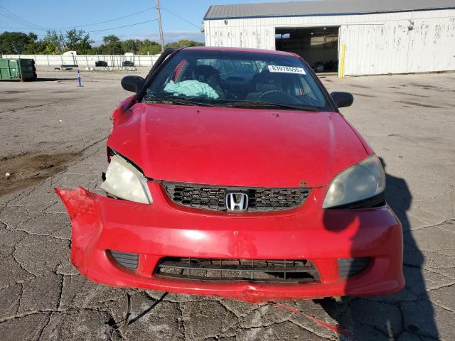 1HGEM22514L077125 - 2004 HONDA CIVIC LX RED photo 5