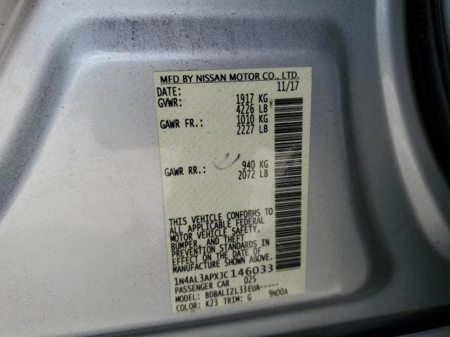 1N4AL3APXJC146033 - 2018 NISSAN ALTIMA 2.5 Gümüş foto 12