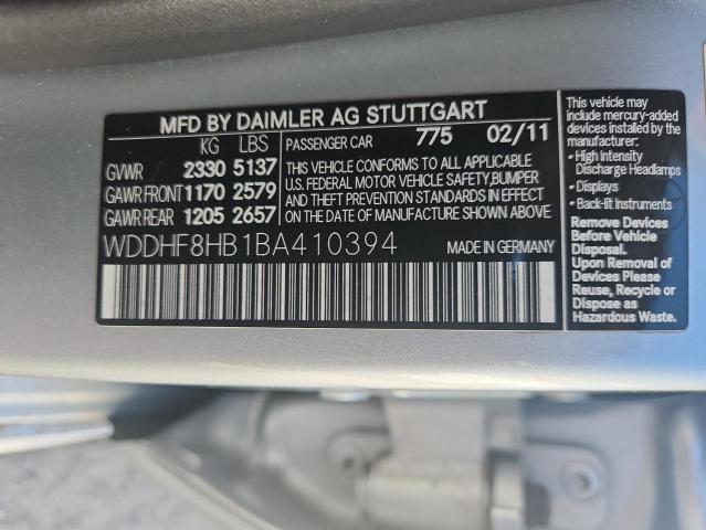 WDDHF8HB1BA410394 - 2011 MERCEDES-BENZ E 350 4MATIC SILVER photo 12