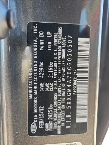 5XXGM4A76CG050507 - 2012 KIA OPTIMA LX 棕色 照片 12