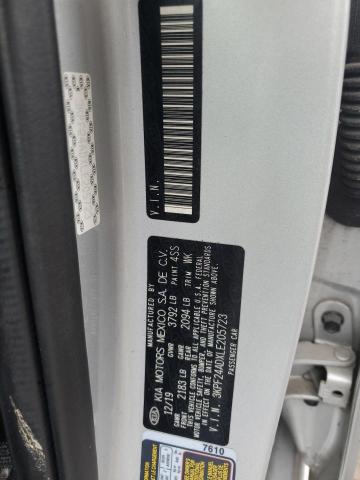 3KPF24ADXLE205723 - 2020 KIA FORTE FE SILVER photo 13