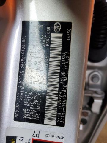 4T1BF1FK6CU120061 - 2012 TOYOTA CAMRY BASE ვერცხლისფერი ფოტო 12