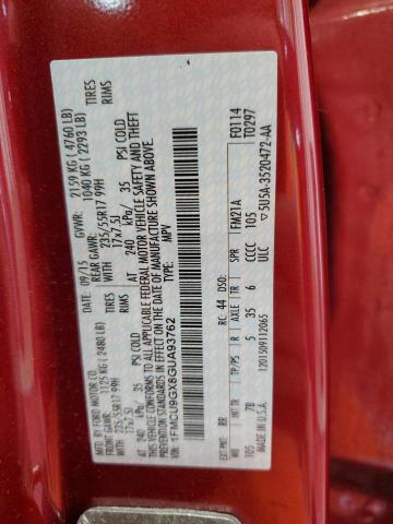 1FMCU9GX8GUA93762 - 2016 FORD ESCAPE SE 红色 照片 14