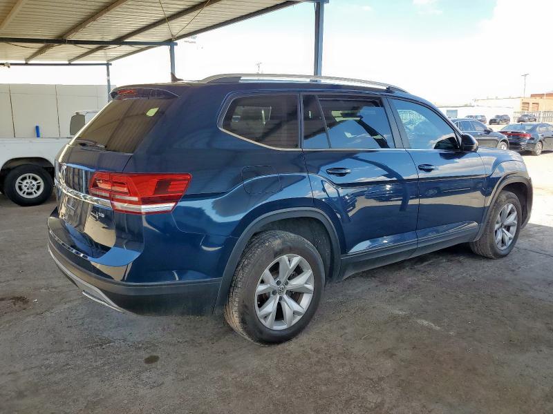 1V2WR2CA7KC568472 - 2019 VOLKSWAGEN ATLAS SE Синий фото 3