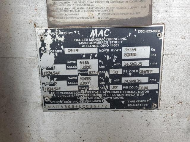5MADA3034LC056772 - 2020 MC TRAILER 银色 照片 10