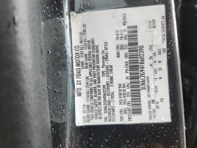 3LN6L2G94FR602390 - 2015 LINCOLN MKZ GREEN photo 12