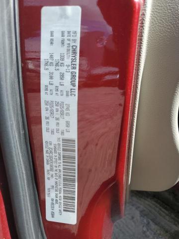 2C4RC1BGXER160382 - 2014 CHRYSLER TOWN & COU TOURING წითელი ფოტო 13