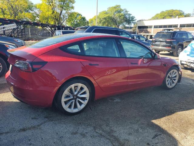 5YJ3E1EA5NF286068 - 2022 TESLA MODEL 3 Czerwony zdjęcie 3