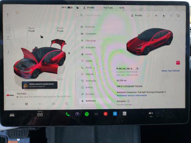 5YJ3E1EB9RF755306 - 2024 TESLA MODEL 3 ნაცრისფერი ფოტო 9