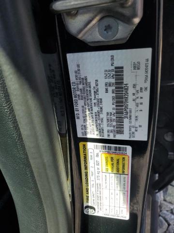 3FA6P0H70HR204824 - 2017 FORD FUSION SE BLACK photo 12