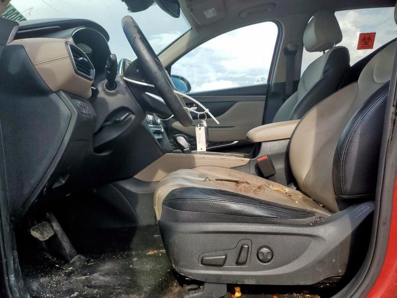 5NMS33AD7LH165485 - 2020 HYUNDAI SANTA FE SEL RED photo 7