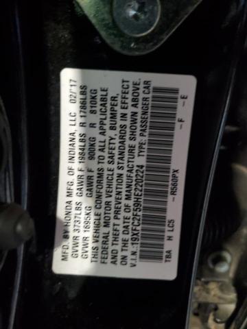 19XFC2F59HE220224 - 2017 HONDA CIVIC LX Qara foto 12