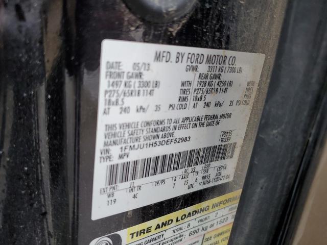 1FMJU1H53DEF52983 - 2013 FORD EXPEDITION XLT 黑色 照片 13