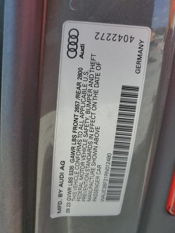 WAUE3BF21RN012480 - 2024 AUDI A6 PREMIUM PLUS GRAY photo 13