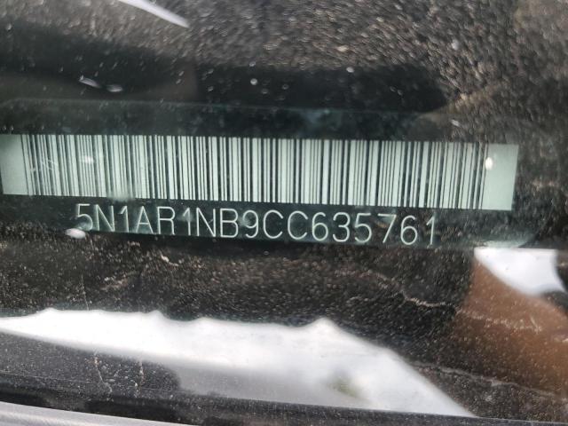5N1AR1NB9CC635761 - 2012 NISSAN PATHFINDER S Чорний фото 13