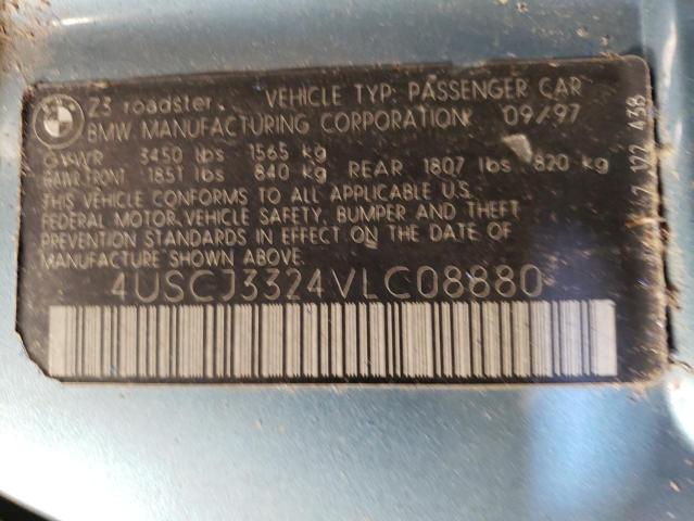4USCJ3324VLC08880 - 1997 BMW Z3 2.8 BLUE photo 12
