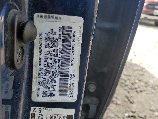 1NXBR32E78Z974387 - 2008 TOYOTA COROLLA CE BLUE photo 12