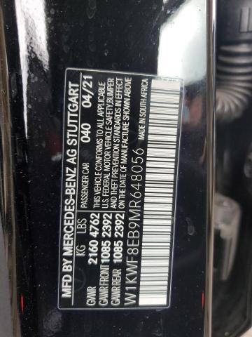 W1KWF8EB9MR648056 - 2021 MERCEDES-BENZ C 300 4MATIC BLACK photo 12