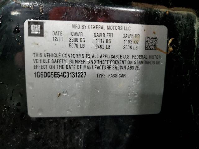 1G6DG5E54C0131227 - 2012 CADILLAC CTS LUXURY COLLECTION BLACK photo 12