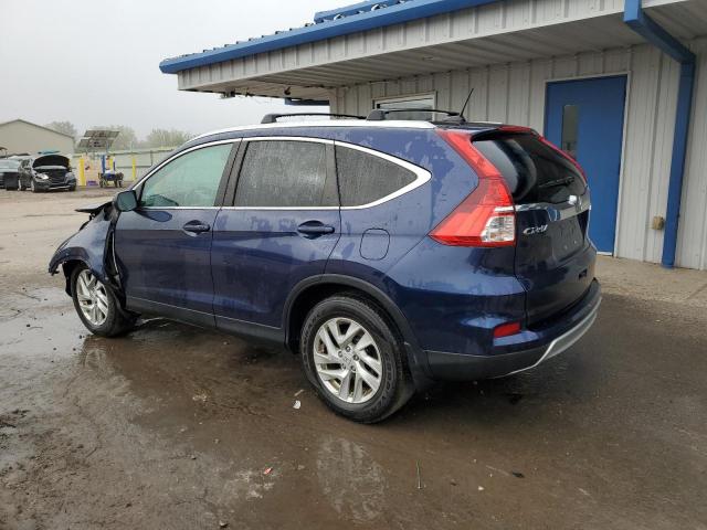 5J6RM4H76GL050697 - 2016 HONDA CR-V EXL BLUE photo 2