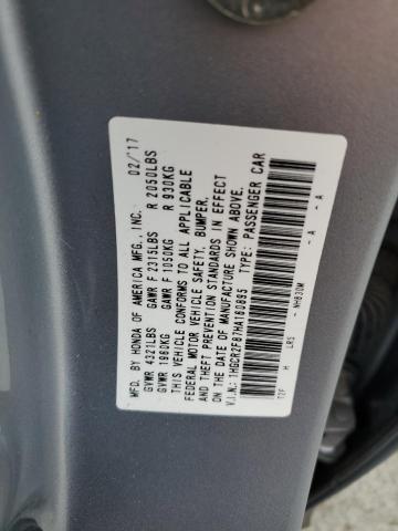 1HGCR2F87HA160895 - 2017 HONDA ACCORD EXL SILVER photo 13