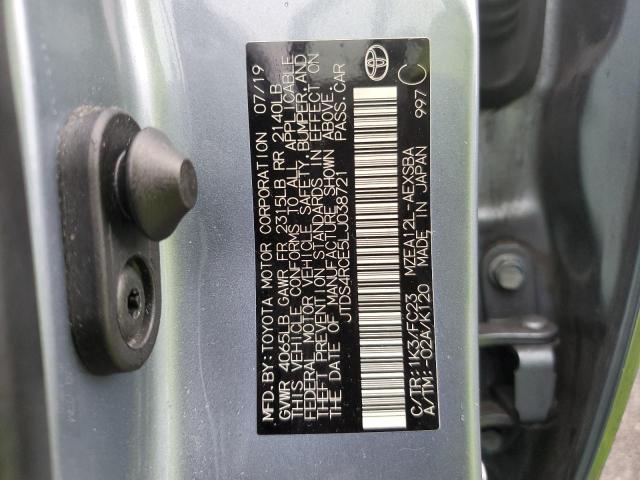 JTDS4RCE5LJ038721 - 2020 TOYOTA COROLLA SE Көк фото 12