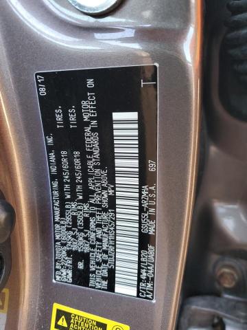 5TDJZRFH1HS457291 - 2017 TOYOTA HIGHLANDER SE BROWN photo 14