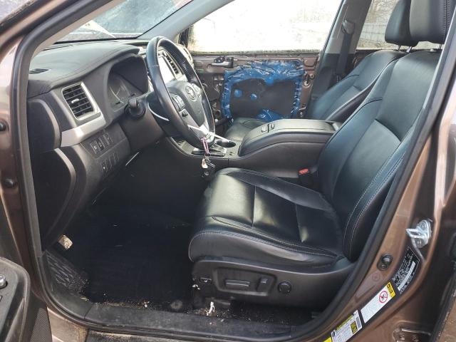 5TDJZRFH1HS457291 - 2017 TOYOTA HIGHLANDER SE BROWN photo 7