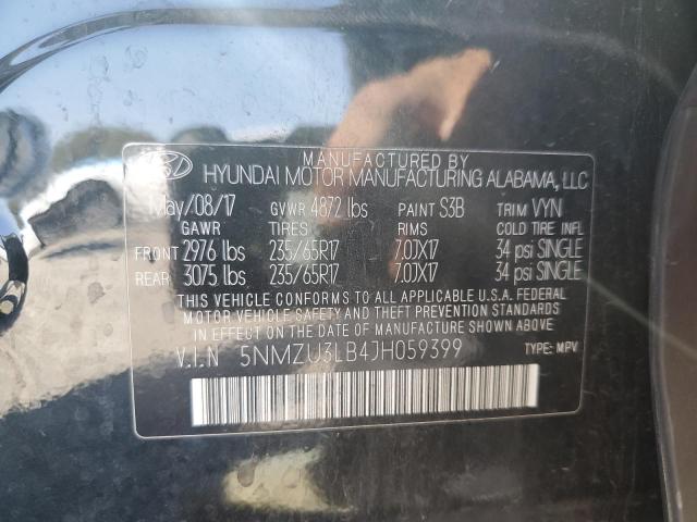 5NMZU3LB4JH059399 - 2018 HYUNDAI SANTA FE S BLACK photo 13