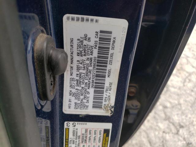 1NXBR32E27Z886393 - 2007 TOYOTA COROLLA CE Mavi foto 12