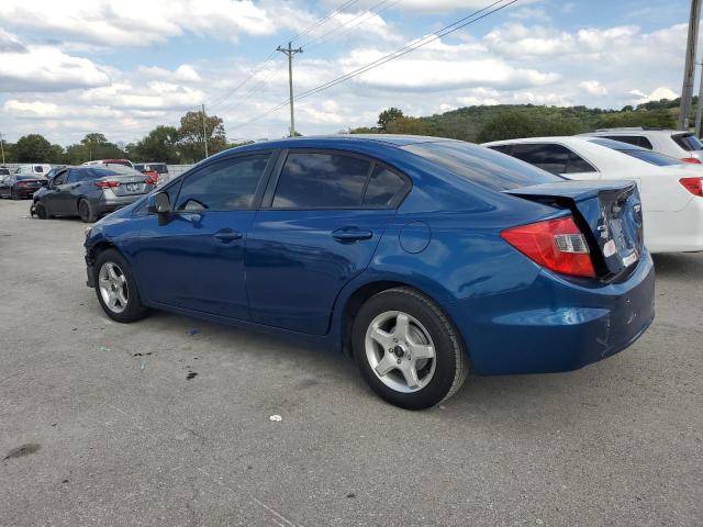 19XFB2F56CE080631 - 2012 HONDA CIVIC LX BLUE photo 2