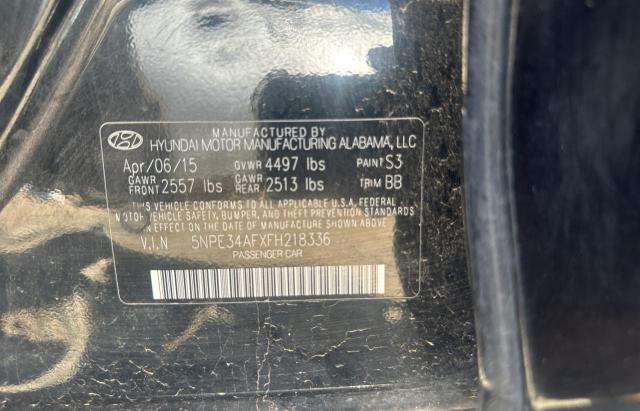 5NPE34AFXFH218336 - 2015 HYUN SONATA SPORT BLACK photo 10