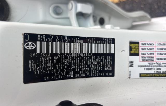 5YFEPMAE0NP272113 - 2022 TOYOTA COROLLA LE WHITE photo 10