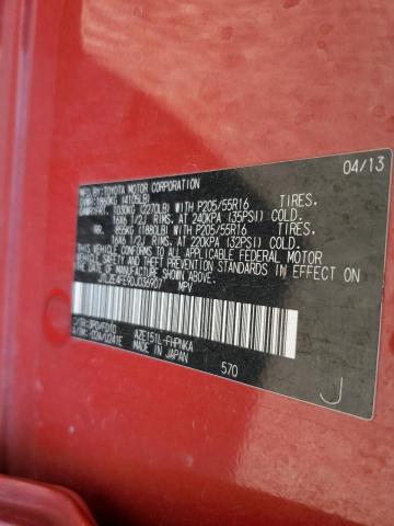 JTLZE4FE9DJ036907 - 2013 TOYOTA SCION XB Rojo foto 13