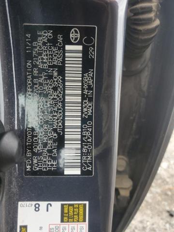 JTDKN3DU9F0425699 - 2015 TOYOTA PRIUS GRAY photo 12