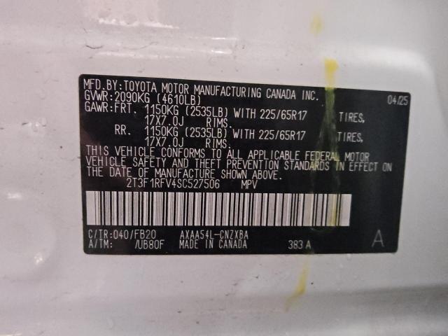 2T3F1RFV4SC527506 - 2025 TOYOTA RAV4 LE 白色 照片 14