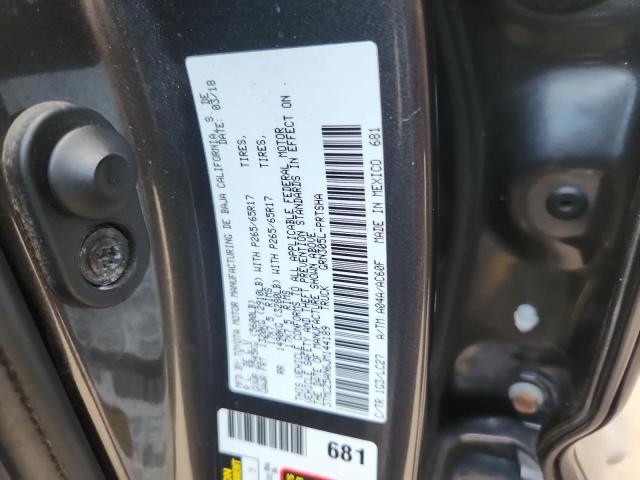 3TMCZ5AN6JM144189 - 2018 TOYOTA TACOMA DOUBLE CAB 灰色 照片 12