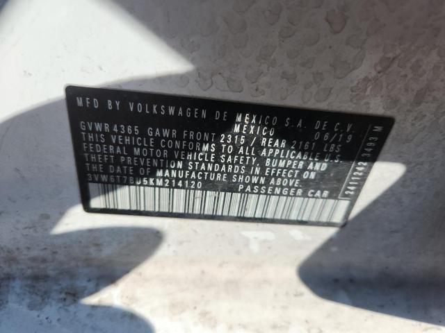 3VW6T7BU5KM214120 - 2019 VOLKSWAGEN JETTA GLI Ağ foto 12