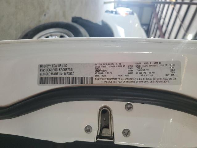 3C6UR5CL5PG567201 - 2023 RAM 2500 TRADESMAN WHITE photo 13