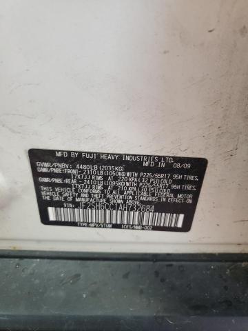 JF2SH6CC1AH732684 - 2010 SUBARU FORESTER 2.5X PREMIUM WHITE photo 13