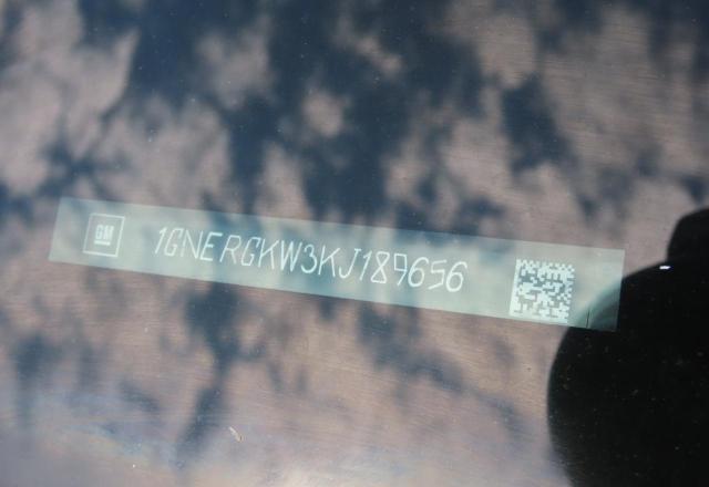 1GNERGKW3KJ189656 - 2019 CHEVROLET TRAVERSE LT ვერცხლისფერი ფოტო 10